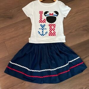Disney Cruise “Love” Shirt and Skirt Set
